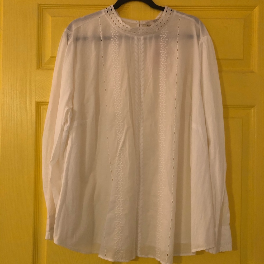 NWT LOFT Plus Eyelet Shirt